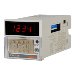 FX4S-1P2  48x48 4 Hane 24AC/DC-48VDC 1 Setli Tambur Butonlu Dijital Sayıcı